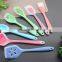 CK-3049 FDA&LFGB 7pcs Kitchen Accessories Heat Resistant Non Stick Seamless Silicone Kitchen Utensil Set Nylon Inside