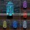 7 Color Change 3D illusion led lamp Touch Switch Table Lamp LED Night Light for decoration