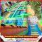 2017 New finished large inflatable slide with long slip lane