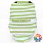 Green & White Stripes Print Baby Car Seat Cover Baby Mom Cotton Breastfeeding Cover Wholesale Car Seat Cover