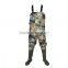 high quality fishing wader 100% waterproof camo chest wader