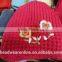 red embroidery knitted hats