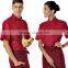 Summer Design Red Color Hotel /Restaurant Uniforms For Waiters Waitress