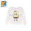 YAKUYIYI Cotton White Girls Sponge Baby Print T-shirts Pullover Casual Hoodies for Wholesale