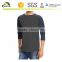 Men's plain baseball athletic 3/4 sleeve 100% cotton tee shirt