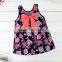 MGOO New Arrival Little Dress For Children Floral Print Cotton Sleeveless Straight Girl Dress 9085