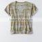 MGOO Wholesale Slim Fit Raw Cut Hems Camo T Shirts Full Digital Print Cutout T Shirt For Women