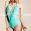 2016 deep v sexy ladies tassel one piece thong swimwear