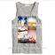 Cheap High Quality Custom Sublimation Printed Mens Stringer Tank Top Wholesale