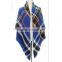 Classic plaid pattern high quality 30 choice 140*140 acrylic new European style square blanket scarf