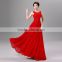 2016 fashion wedding bridesmaids red slim long banquet evening gown dress for sexy ladies