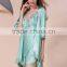 Ms summer sexy female emulation silk pajamas, silk nightgown embroidered condole shorts long-sleeved gown three suits