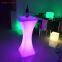 acrylic led cocktail bar table with glow light