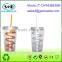 Double Walled Tumbler with Lid and Spiral Drinking Straw, 16-Ounce