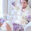 flower printing coral fleece ladies bathrobe