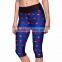 Compression Capri Pants Plus Szie Leggings Low Waist Pocket Decoration Black Tight Pants