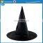 Simple Design Black Satin Halloween Party Witch Hat