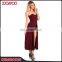 Wholesale Custom Red Strapless Overlady Women Jumpsuits Hear Neckline Jumpsuit Ladies Romper