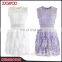 Latest Custom Women Sleeveless Floral Lace Crochet Dress with Tiered Hem