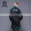 Long Style Green Double Face Sheepskin Fur Leather Jacket For Women