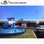 Grey Shark Slide Inflatable Water Park , Inflatable Moving Park With Pool And Slide