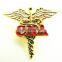 Promotional gifts Metal 3D hot sales cheap Religion Angel Double Plating Bage Pin Lapel pin