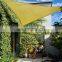 Water Resistant Polyester Sun Shade Sail Triangle UV Block Deck 3m Yellow