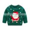 RTS  Christmas sweaters for boys and girls Santa Claus pattern cotton cartoon collar garment