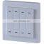 Intelligent lighting control button panel push button switches