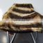 Custom hot sale rectangular 100% polyester luxury faux fur throw blanket queen