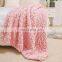 Heavy Cozy Premium Pink Chunky Handmade Knit Yarn Wool Blanket for Bedroom deco