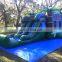 Blue Crush Bounce House Combo Water Jumping Castle Inflatable Wet Dry Bouncy Houses With Water Slide