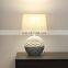 Good choose cheap custom logo hotel home decor bedside porcelain lamps with relief decorative