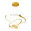luxury Light dining room lamp new creative personality round table lamp led ring chandelier
