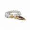 WWW0314 Best quality white turquoise beaded bracelet with silver chram turquoise jewelry