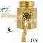 Irrigation brass female shut off hose connector valve