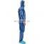 Safety Coverall Blue Hazmat Suits Disposable Nonwoven Coverall