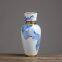 Light Luxury Nordic Applique Electroplate White Blue Large Ceramic Vase For Hallway