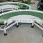 Curved Modular Plastic Conveyor Belt with Rollers
