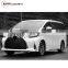 LM300 body kits for Alph style full body kits with lights PP material all year MPV AL to LM300 body kits
