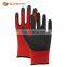 Sunnyhope 15G nylon spandex latex sandy palm coated gloves super soft