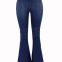 Low-rise skinny women's flared jeans Medium wash spot women's Jeans