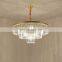 Decorative Gold Luxury Lighting Fixtures K9 Crystal Pendant Lights Steel Chandeliers And Lamps