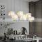 Nordic loft staircase living room restaurant acrylic chandelier hotel project customized marble pendant lighting