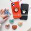 Customised LOGO Heart-shaped Mobile Holder Custom Logo With Epoxy Resin Phone Grip Cell Phone Stand For Phone Sockets