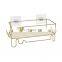 Durable Wall Mounted Bathroom Shower Wire Rack With Adhesive Magic Sticker Metal Single-Layer Storage Holders & Racks