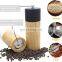 Bamboo Wood 6 Inch Salt Grinder Black Pepper Mill Set For Cooking