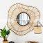 High Quality Beige rattan mirror 76x74cm Boho Home Decoration Decor Kid's Room WHolesale made in Vietnam