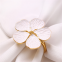 Wholesale White Flower Napkin Rings Table Decoration Reusable Metal Napkin Rings Wedding Party