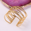Fashionable Wholesale Gold plated Wired Round Cut Napkin Rings